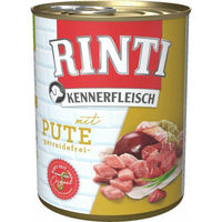 Produktbild von Rinti Kennerfleisch Pute Hundefutter Adult Stückchen in Sauce Getreidefrei 800 g - 12 x 800 g