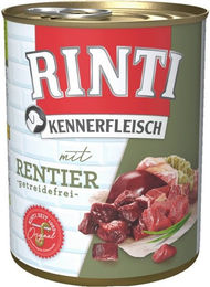 Rinti Kennerfleisch Rentier Hundefutter Adult Getreidefrei mit hohem Fleischanteil 12 x 800 g - 12 x 800 g – Bild 1 von 8