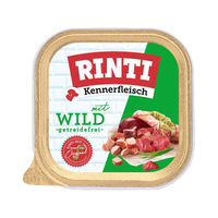 Produktbild von Rinti Kennerfleisch Rind mit Wild Hundefutter 9x300g