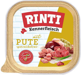 Produktbild von Rinti Kennerfleisch Rind und Pute Nassfutter für Hunde 18x300g