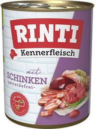 Produktbild von Rinti Kennerfleisch Schinken Rind Hund ohne Farb- und Aromastoffe 12x800g