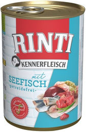 Rinti Kennerfleisch Seefisch Nassfutter für ausgewachsene Hunde, getreidefrei mit hohem Fleischanteil, 400 g - 12 x 400 g – Bild 1 von 7