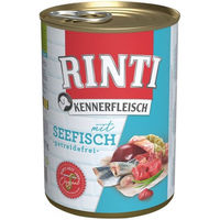 Produktbild von Rinti Kennerfleisch Seefisch Nassfutter für ausgewachsene Hunde, getreidefrei mit hohem Fleischanteil, 400 g - 12 x 400 g