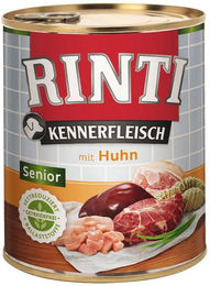 Rinti Kennerfleisch Senior Hundefutter Huhn mit Stückchen in Sauce, getreidefrei, 12 x 800g - 12 x 800 g – Bild 1 von 9