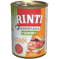 Produktbild von Rinti Kennerfleisch Senior Hundefutter Huhn mit Stückchen in Sauce, getreidefrei, 400g - 12 x 400 g