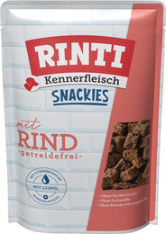 Produktbild von RINTI Kennerfleisch Snackies Belohnungssnack Rind getreidefrei und ohne Zucker 5 x 225 g