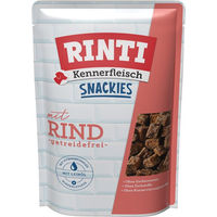 Produktbild von RINTI Kennerfleisch Snackies Belohnungssnack Rind getreidefrei und ohne Zucker 5 x 225 g