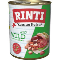Produktbild von Rinti Kennerfleisch Wild Hundefutter mit hohem Fleischanteil für alle Altersstufen 24x800g