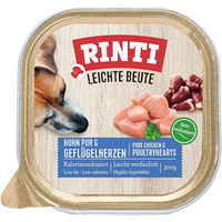 Produktbild von Rinti Leichte Beute Hund Adult Huhn pur und Geflügelherzen Stückchen in Sauce 9x300g - 9 x 300 g
