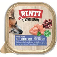 Produktbild von RINTI Leichte Beute Hundefutter Huhn pur mit ganzen Geflügelherzen Light 9x300g - 9 x 300 g