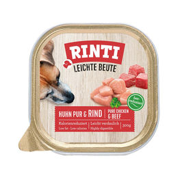 Produktbild von Rinti Leichte Beute Hundefutter Huhn pur und Rind Light 9x300g