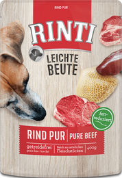 Rinti Leichte Beute Hundefutter Nassfutter Rind Pur Getreidefrei 10 x 400g - 10 x 400 g – Bild 1 von 5