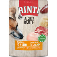 Produktbild von Rinti Leichte Beute Hundefutter Nassfutter Rind und Huhn Stückchen in Sauce getreidefrei Adult 10 x 400 g - 10 x 400 g