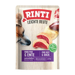 Rinti Leichte Beute Hundefutter Rind und Ente Stückchen in Sauce getreidefrei Adult 10 x 400 g - 10 x 400 g – Bild 1 von 4