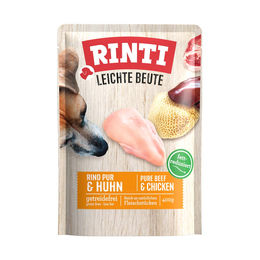 Produktbild von Rinti Leichte Beute Hundefutter Rind und Huhn Stückchen in Sauce getreidefrei Light 10x400g