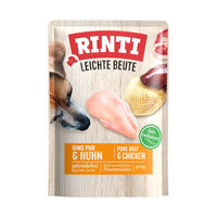 Produktbild von Rinti Leichte Beute Hundefutter Rind und Huhn Stückchen in Sauce getreidefrei Light 10x400g