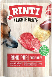 Rinti Leichte Beute Rind Pur Hundefutter Stückchen in Sauce getreidefrei Light 10x400g – Bild 1 von 2