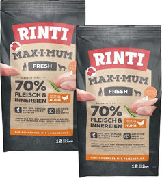 Produktbild von Rinti Max-i-Mum Hund Huhn für alle Altersstufen 2x12kg