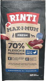 Produktbild von Rinti Max-i-Mum Hundefutter Ente getreidefrei Adult 2x12kg