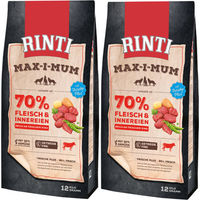 Produktbild von Rinti Max-i-mum Hundefutter Rind und Geflügel getreidefrei mit hohem Fleischanteil 2 x 12 kg
