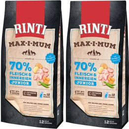 Rinti Max-i-mum Junior Hund Trockenfutter Huhn Getreidefrei 2 x 12 kg – Bild 1 von 1