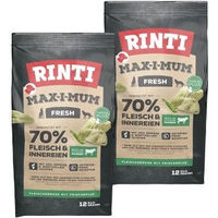 Produktbild von Rinti Max-i-mum Pansen Getreidefreies Hundetrockenfutter mit hohem Fleischanteil 24 kg - 2 x 12 kg