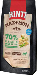 Produktbild von Rinti Max-i-Mum Pansen Hundetrockenfutter mit Rind und hohem Fleischanteil 1000g
