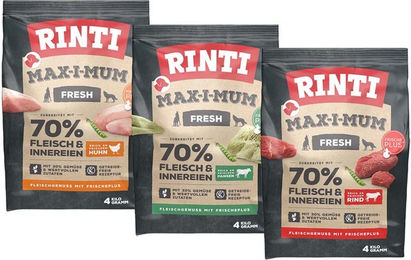 Produktbild von Rinti Max-i-Mum Probierpaket für erwachsene Hunde 3x4kg