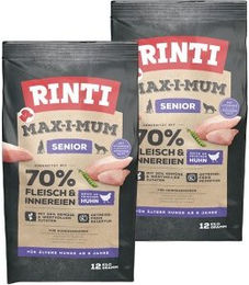 Produktbild von Rinti MAX-I-MUM Senior Hund Trockenfutter Huhn getreidefrei mit hohem Fleischanteil 24 kg - 2 x 12 kg