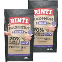 Produktbild von Rinti MAX-I-MUM Senior Hund Trockenfutter Huhn getreidefrei mit hohem Fleischanteil 24 kg - 2 x 12 kg