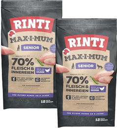 Produktbild von Rinti Max-i-Mum Senior Hundefutter Geflügel mit hohem Fleischanteil 2x12kg