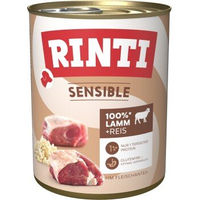 Produktbild von Rinti Sensible Hund Nassfutter Adult Lamm mit Reis Stückchen in Sauce 6x800 g Hypoallergen - 6 x 800 g