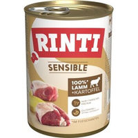 Produktbild von Rinti Sensible Hund Nassfutter Adult Lamm Stückchen in Sauce Hypoallergen Monoprotein 12x400 g - 12 x 400 g