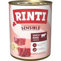 Produktbild von Rinti Sensible Hund Nassfutter Adult Rind Stückchen in Sauce Hypoallergen 6x800 g - 6 x 800 g