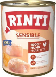 Produktbild von Rinti Sensible Hund Nassfutter Huhn mit Rind Glutenfrei Monoprotein 6x800 g