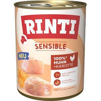 Produktbild von Rinti Sensible Hund Nassfutter Huhn mit Rind Glutenfrei Monoprotein 6x800 g