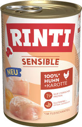 Rinti Sensible Hund Nassfutter Huhn und Karotte 12 x 400 g Getreidefrei - 12 x 400 g – Bild 1 von 3