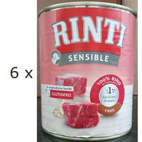 Produktbild von Rinti Sensible Hund Nassfutter Rind mit Reis Adult 6 x 800 g - 800 g