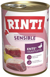 Produktbild von Rinti Sensible Hundefutter Ente Huhn Kartoffel Adult Glutenfrei 24x400g