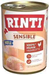 Rinti Sensible Hundefutter Huhn mit Karotte hypoallergen monoprotein 12x400g – Bild 1 von 2