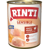 Produktbild von Rinti Sensible Hundefutter Huhn und Karotte Stückchen in Sauce 6 x 800 g - 6 x 800 g