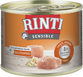 Rinti Sensible Hundefutter Nassfutter Huhn und Reis 12x185g - 12 x 185 g – Bild 1 von 5