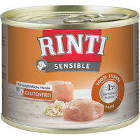 Produktbild von Rinti Sensible Hundefutter Nassfutter Huhn und Reis 12x185g - 12 x 185 g