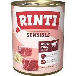 Rinti Sensible Hundefutter Nassfutter Rind mit Reis 6 x 800 g - 6 x 800 g – Bild 1 von 4