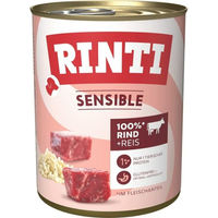 Produktbild von Rinti Sensible Hundefutter Nassfutter Rind mit Reis 6 x 800 g - 6 x 800 g