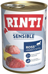 Rinti Sensible Hundefutter Pferd und Huhn mit Kartoffel Hypoallergen 24x400g – Bild 1 von 2