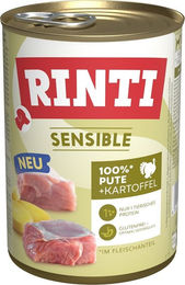 Rinti Sensible Hundefutter Pute mit Kartoffel für adulte Hunde 12 x 400 g - 12 x 400 g – Bild 1 von 7