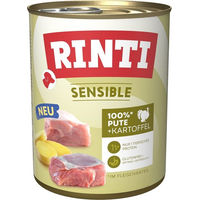 Produktbild von Rinti Sensible Hundefutter Pute mit Kartoffel Stückchen in Sauce Adult 6 x 800 g - 6 x 800 g