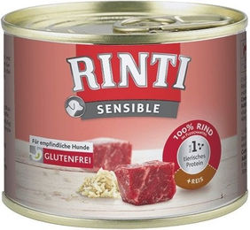 Rinti Sensible Hundefutter Rind mit Reis Hypoallergen Adult 12 x 185 g - 12 x 185 g – Bild 1 von 7
