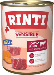 Rinti Sensible Hundefutter Rind mit Stückchen in Sauce 6 x 800 g - 6 x 800 g – Bild 1 von 4